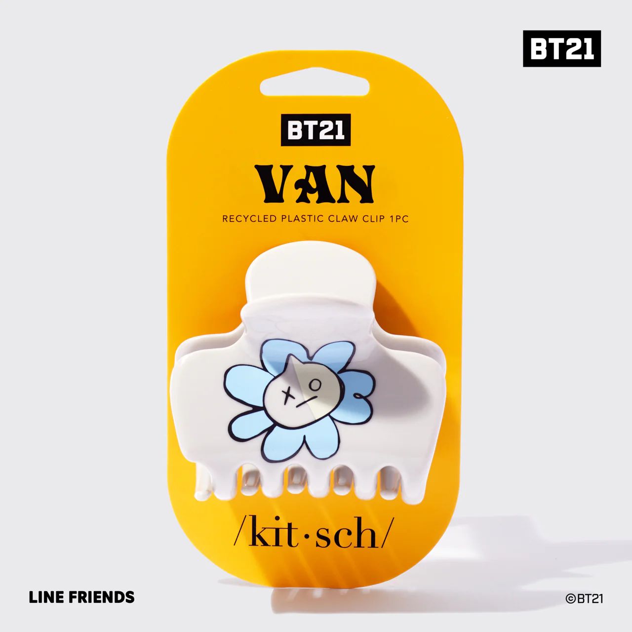 BT21 meets Kitsch Recycled Plastic Puffy Claw Clip 1pc - VAN | Kitsch