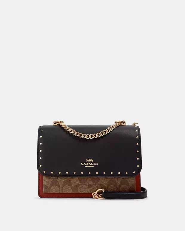 Klare Crossbody In Signature Canvas With Rivets | Coach Outlet