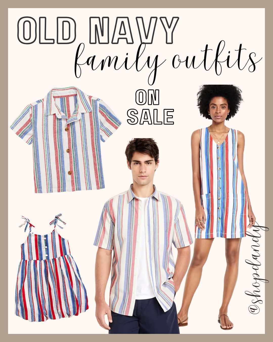 Everything on sale! 40-50% off

You know I love a family matching! Old Navy has so many coordinating looks for the whole family. Great for a summer beach photo! 

Old navy, matching, summer outfit, vacation outfits, family photos

#LTKSaleAlert #LTKKids #LTKFamily