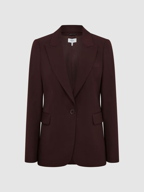 Reiss Berry Flora Wool Blend Single Breasted Blazer | Reiss (UK)
