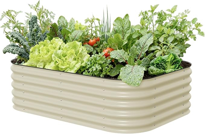 Vego garden Raised Garden Bed Kits, 17" Tall 6 in 1 Modular Metal Raised Planter Bed for Vegetabl... | Amazon (US)