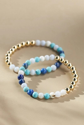 The Healer's Collection N 16 Protection / Inner Strength Bracelets, Set of 2 | Anthropologie (US)