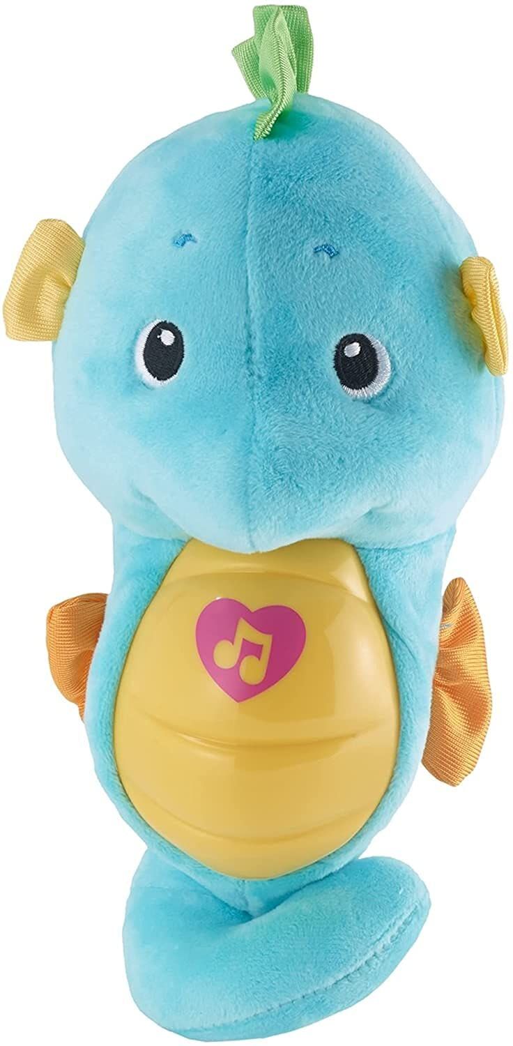 Fisher-Price Soothe & Glow Seahorse, Blue, Plush Musical Toy for Baby from Birth and Up | Amazon (US)