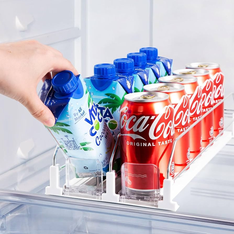 Drink Organizer for Fridge, Soda Can Dispenser for Refrigerator, Automatic Drink Dispenser for Fr... | Amazon (US)