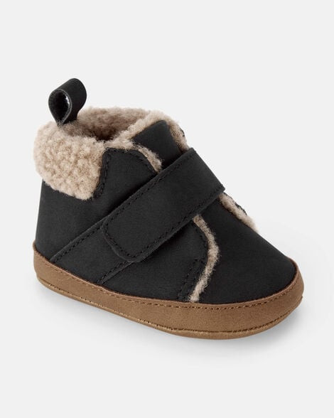 Baby Boy Sherpa Boots - Black/Brown | Carter's Inc
