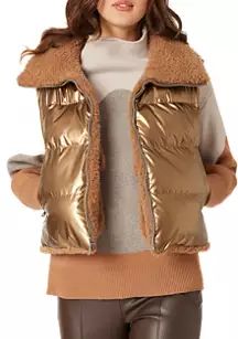 Adrienne Landau Onyx Women's Reversible Puffer Vest | Belk