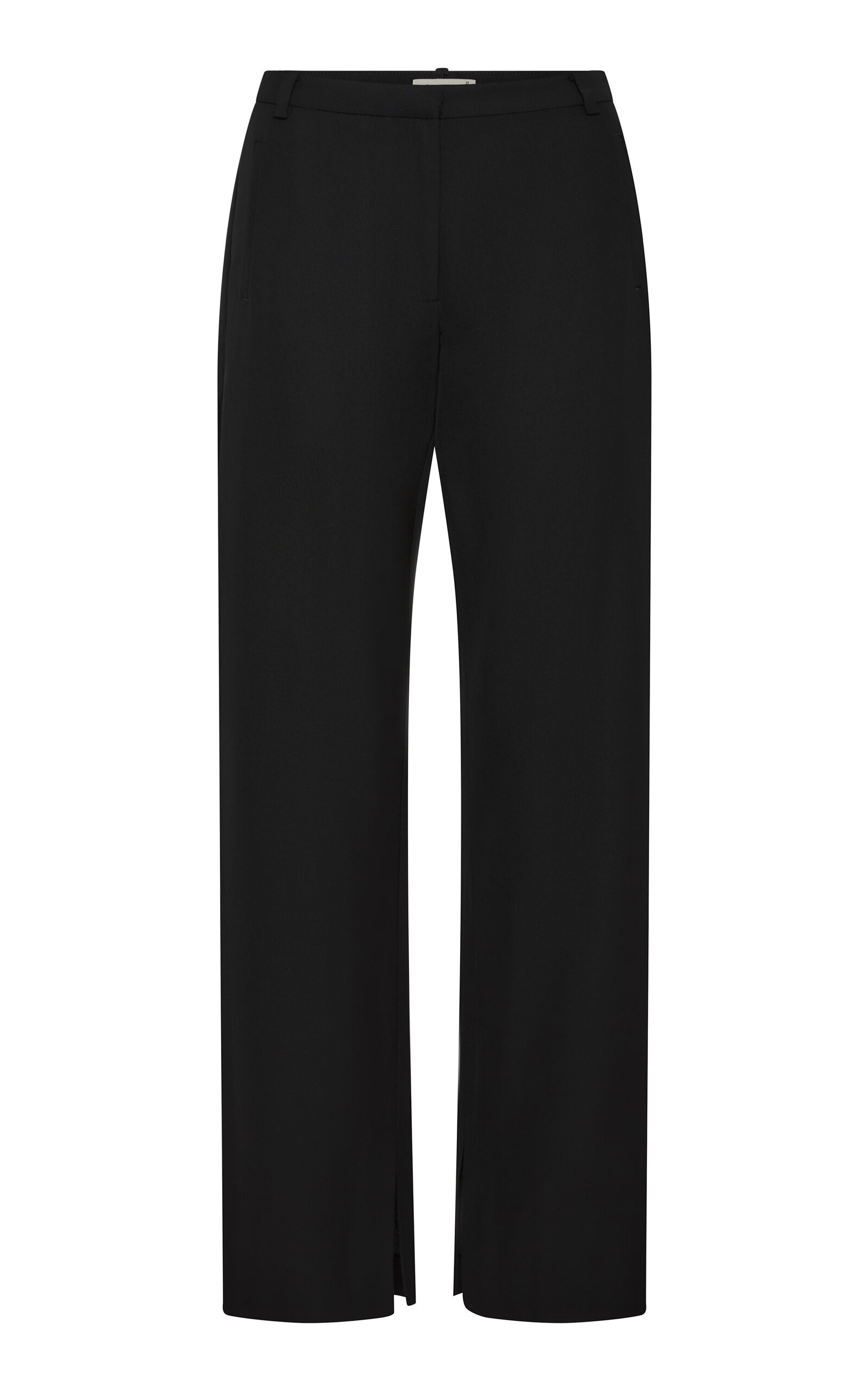 St. Agni - 90s Low-Rise Wool-Blend Straight-Leg Pants - Black - S - Moda Operandi | Moda Operandi (Global)