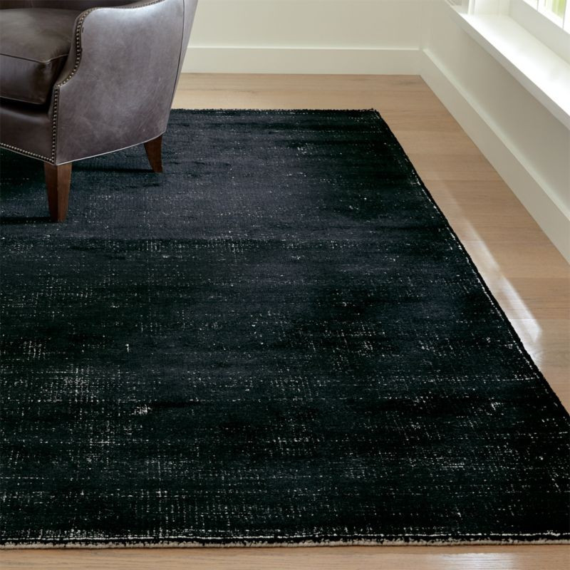 Vaughn Modern Black Rug | Crate & Barrel | Crate & Barrel