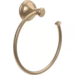 Cassidy Open Towel Ring in Champagne Bronze | The Home Depot