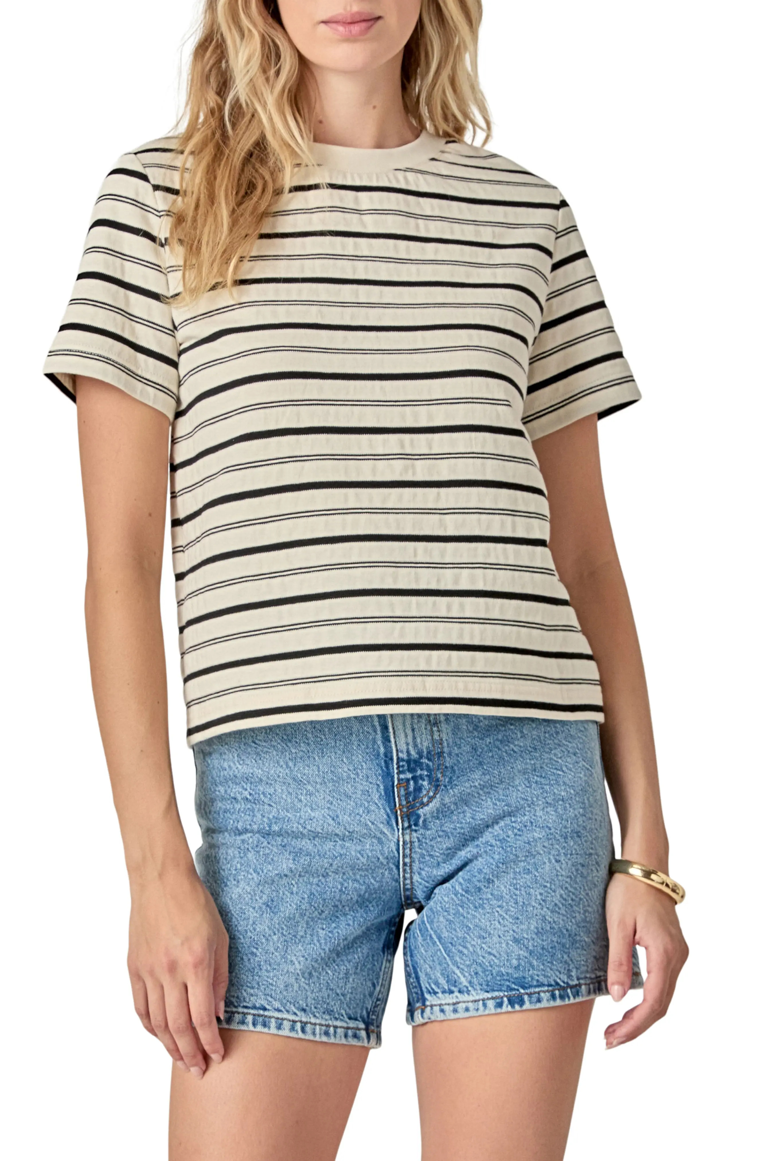 English Factory Stripe Cotton T-Shirt (Women) | Nordstromrack | Nordstrom Rack
