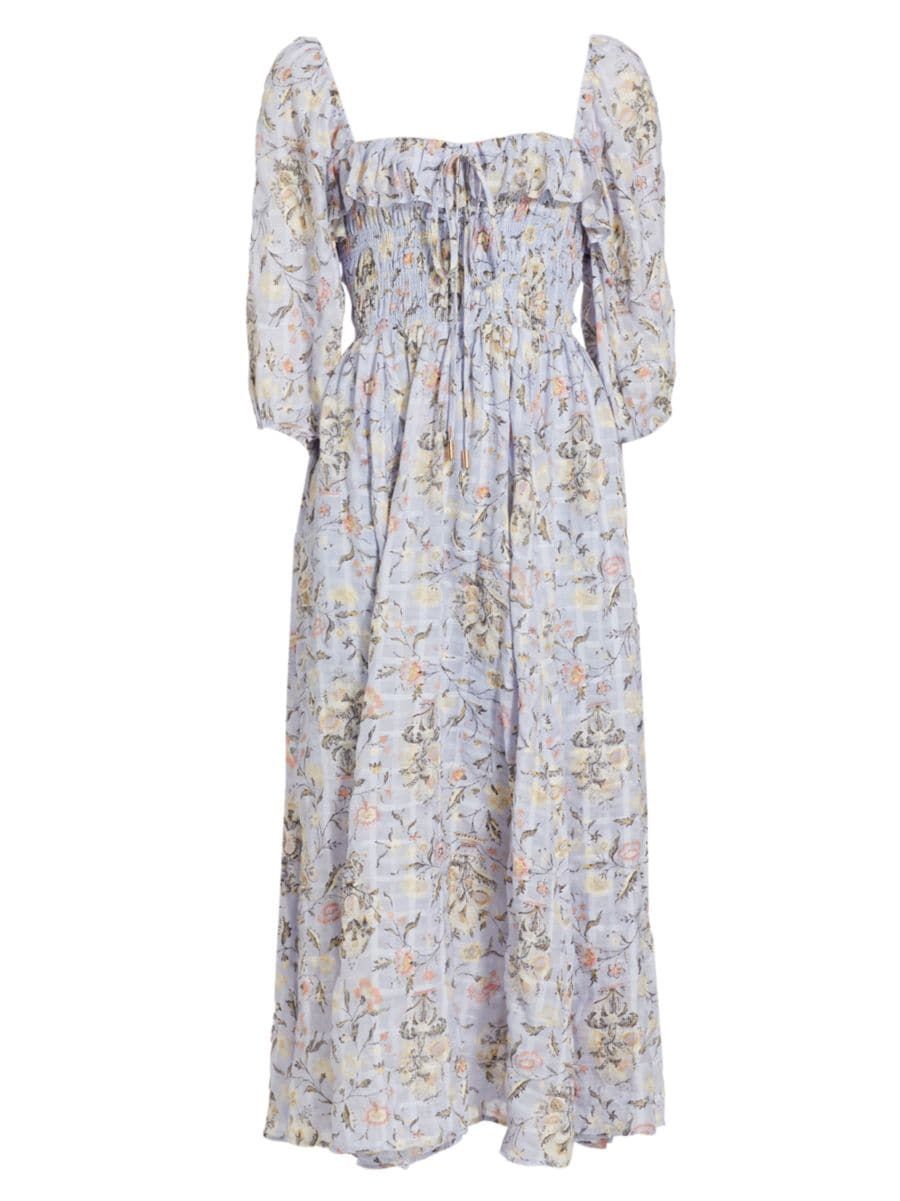 Free People Oasis Smocked Floral Midi-Dress | Saks Fifth Avenue