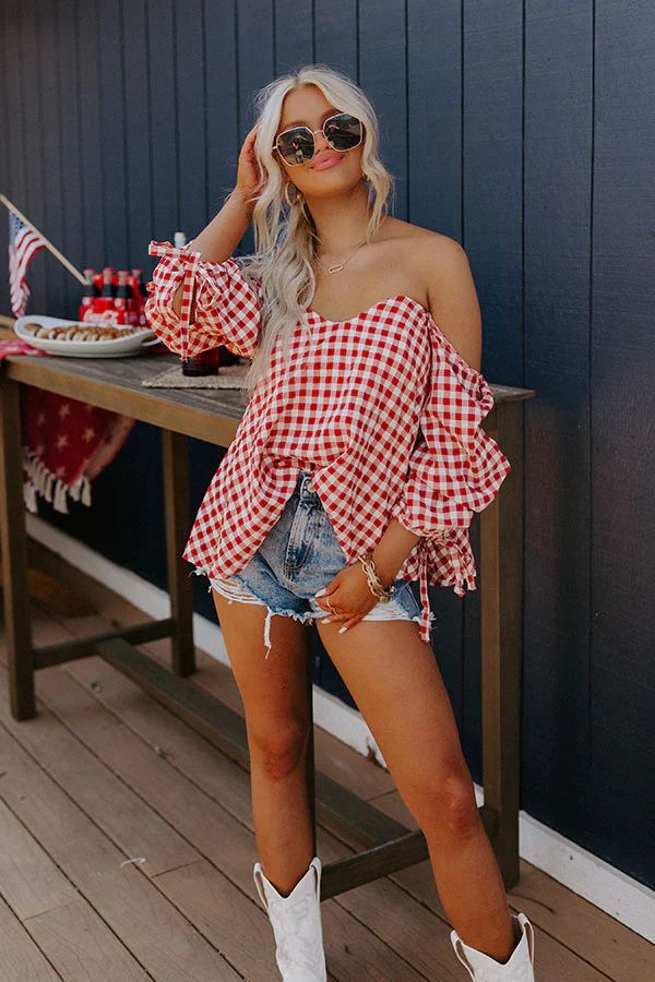 Trendy Girl Gingham Top | Impressions Online Boutique