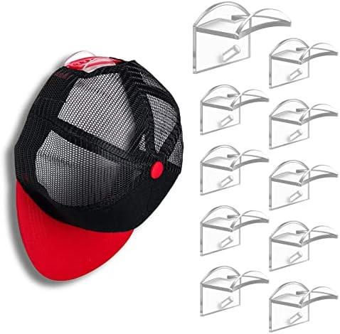 Vorceary Adhesive Hat Hooks for Wall (10-Pack) - Minimalist Hat Rack Design, Strong and no Drilli... | Amazon (US)