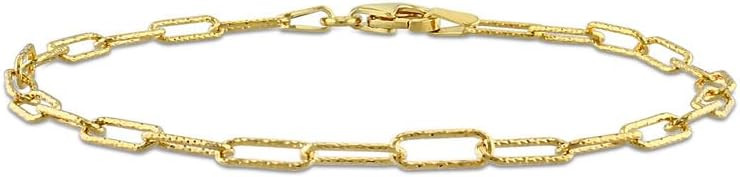 Italian 925 Sterling Silver Fancy Paperclip Chain Bracelet - For Men & Women - Available in Silve... | Amazon (US)