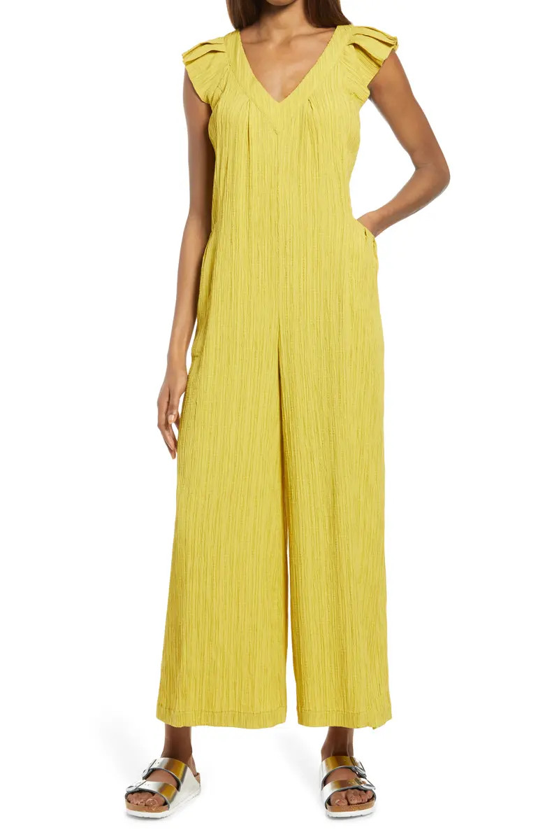 Ruffle Detail Wide Leg Jumpsuit | Nordstrom