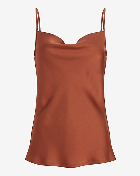 Satin Cowl Neck Cami | Express
