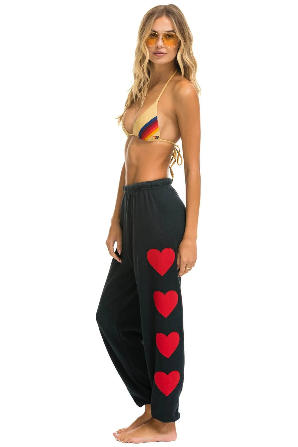 HEART STITCH 4 SWEATPANTS - CHARCOAL | Aviator Nation