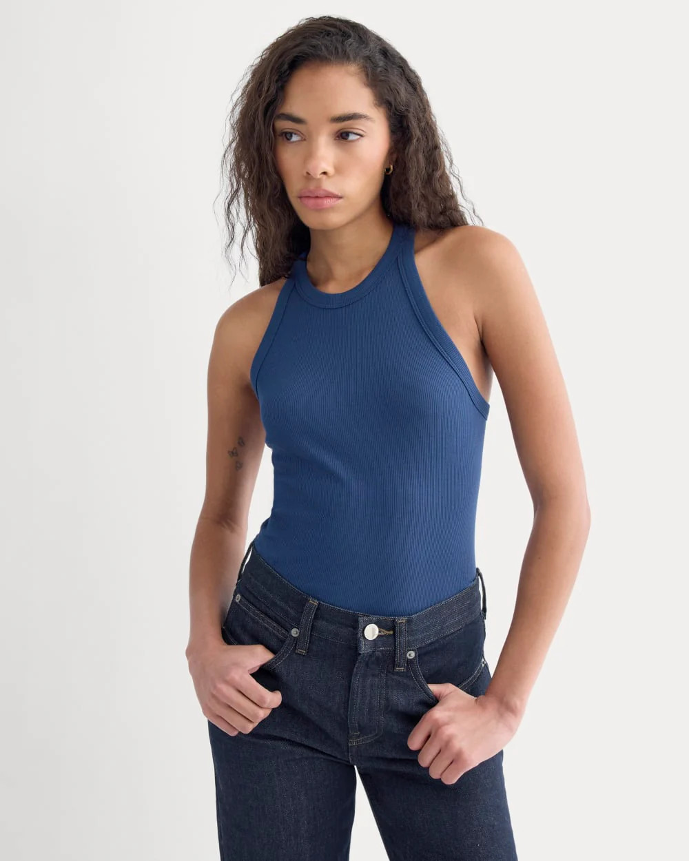 Luxe Rib Racerback Tank | Estate Blue | Everlane