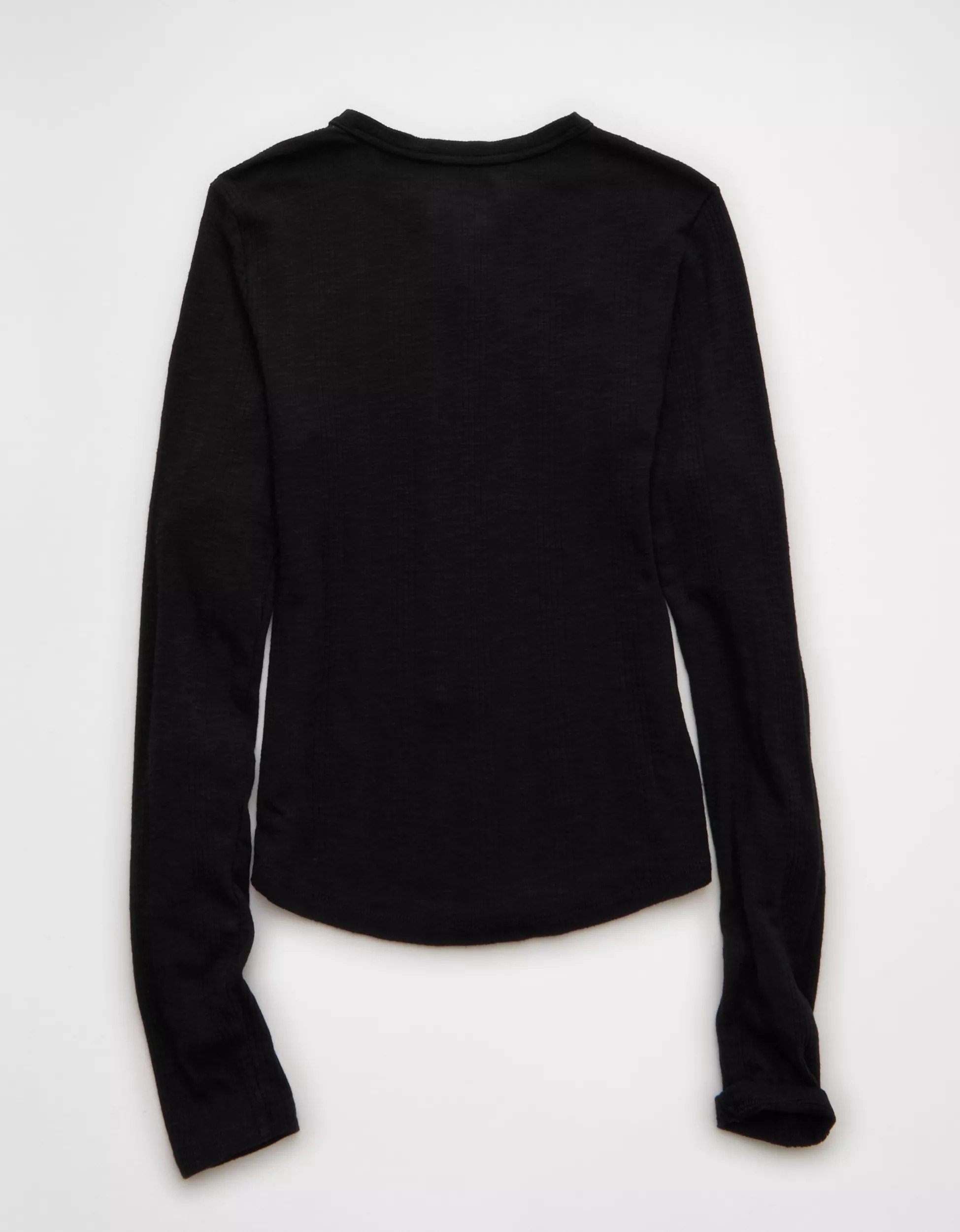 AE Long Sleeve Henley T-Shirt | Aerie