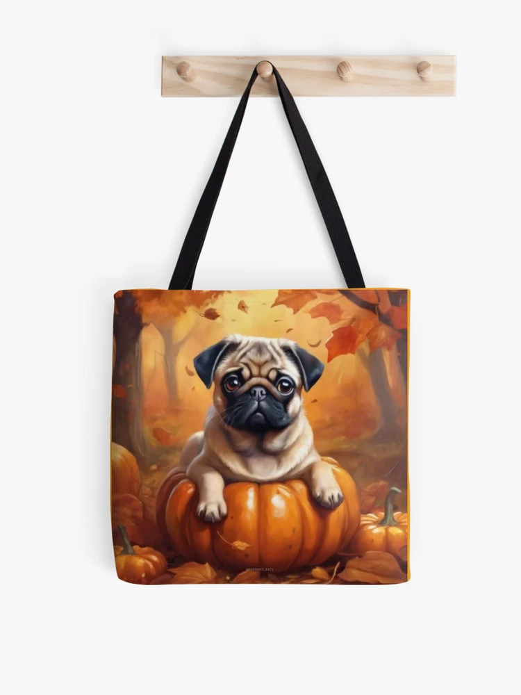 Fawn Fall Pug Tote Bag | Redbubble (US)