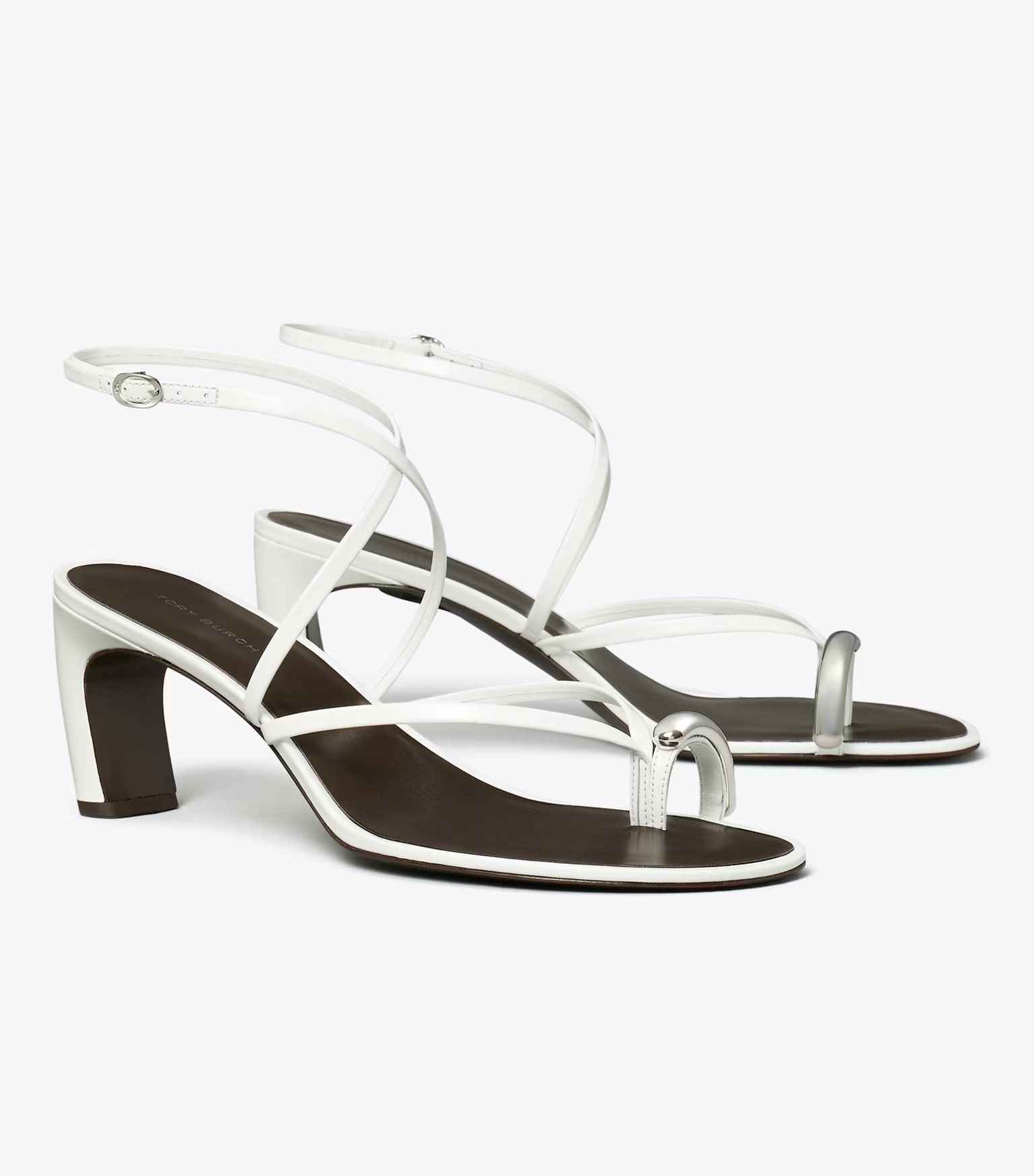 Pierced Multi-Strap Heeled Sandal: Women's Designer Sandals | Tory Burch | Tory Burch (US)