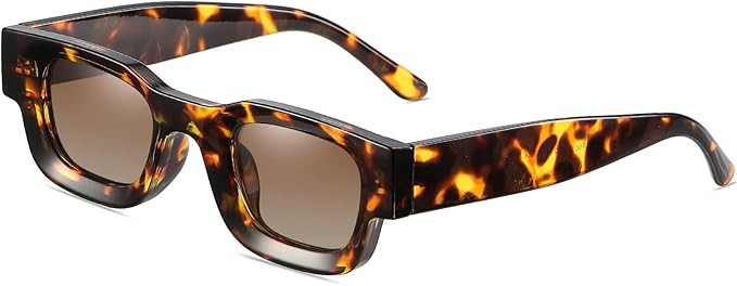 AIEYEZO Modern Thick Rectangle Sunglasses for Women Men Retro 90s Chunky Square Polarized Sunnies | Amazon (US)