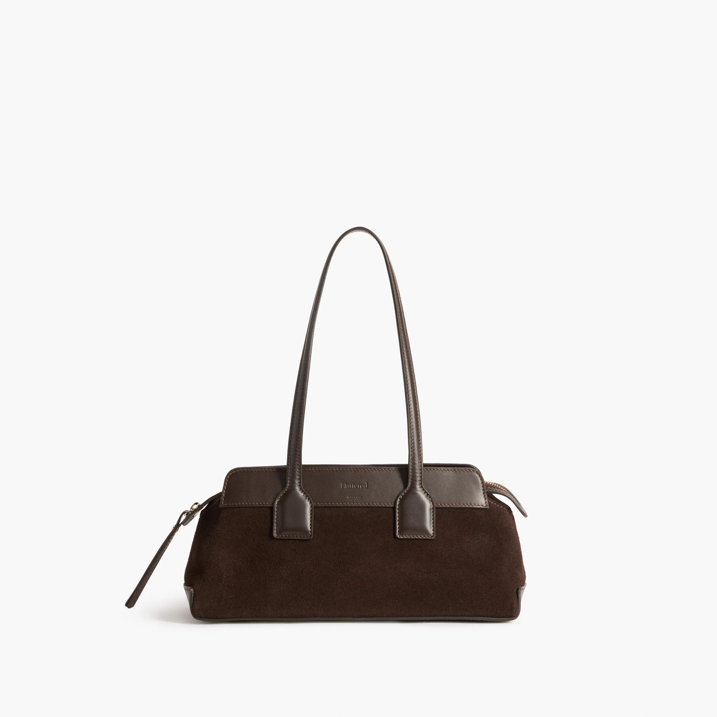 Greta Shoulder Bag Suede Chocolate Bag | Flattered