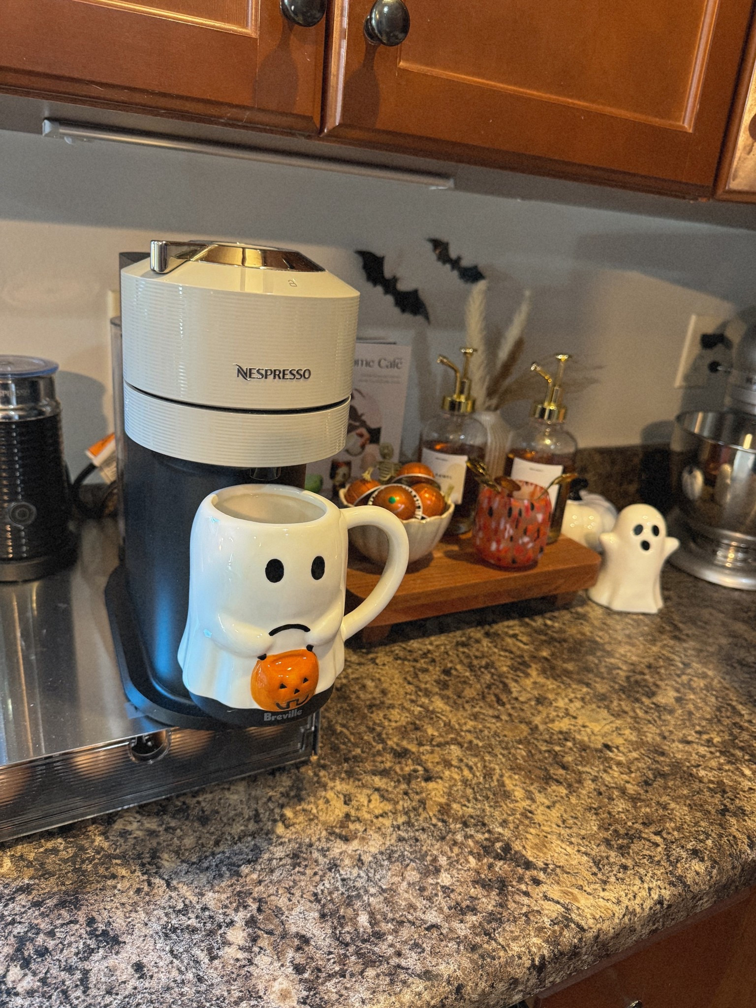 Halloween Coffee Bar | Halloween Coffee Corner | Coffee Counter Ideas | Nespresso Coffee