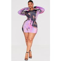 Plus Hot Pink Swirl Print Low Rise Micro Mini Skirt | PrettyLittleThing US