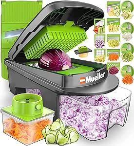 Mueller Pro-Series All-in-One, 12 Blade Vegetable Chopper, Mandoline Slicer for Kitchen, Vegetabl... | Amazon (US)
