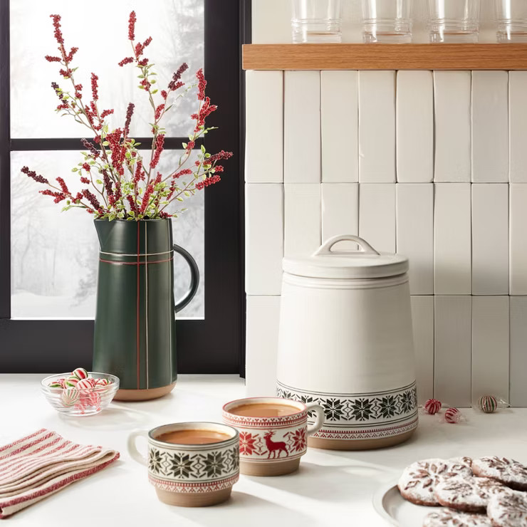 Faux Winterberry Stems Glass Bottle Arrangement - Hearth & Hand™ with Magnolia | Target