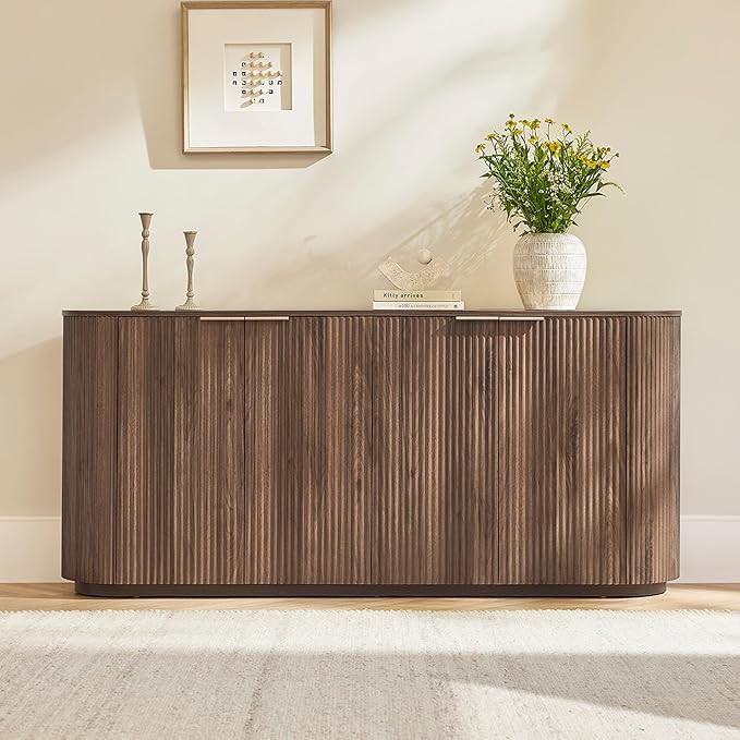 CHITA 70" Sideboard Buffet Cabinet with Storage, Living Room Accent Cabinet with Doors and Adjust... | Amazon (US)