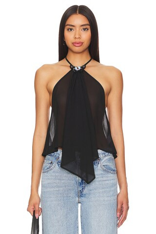 Kelsey Butterfly Top in Black | Revolve Clothing (Global)