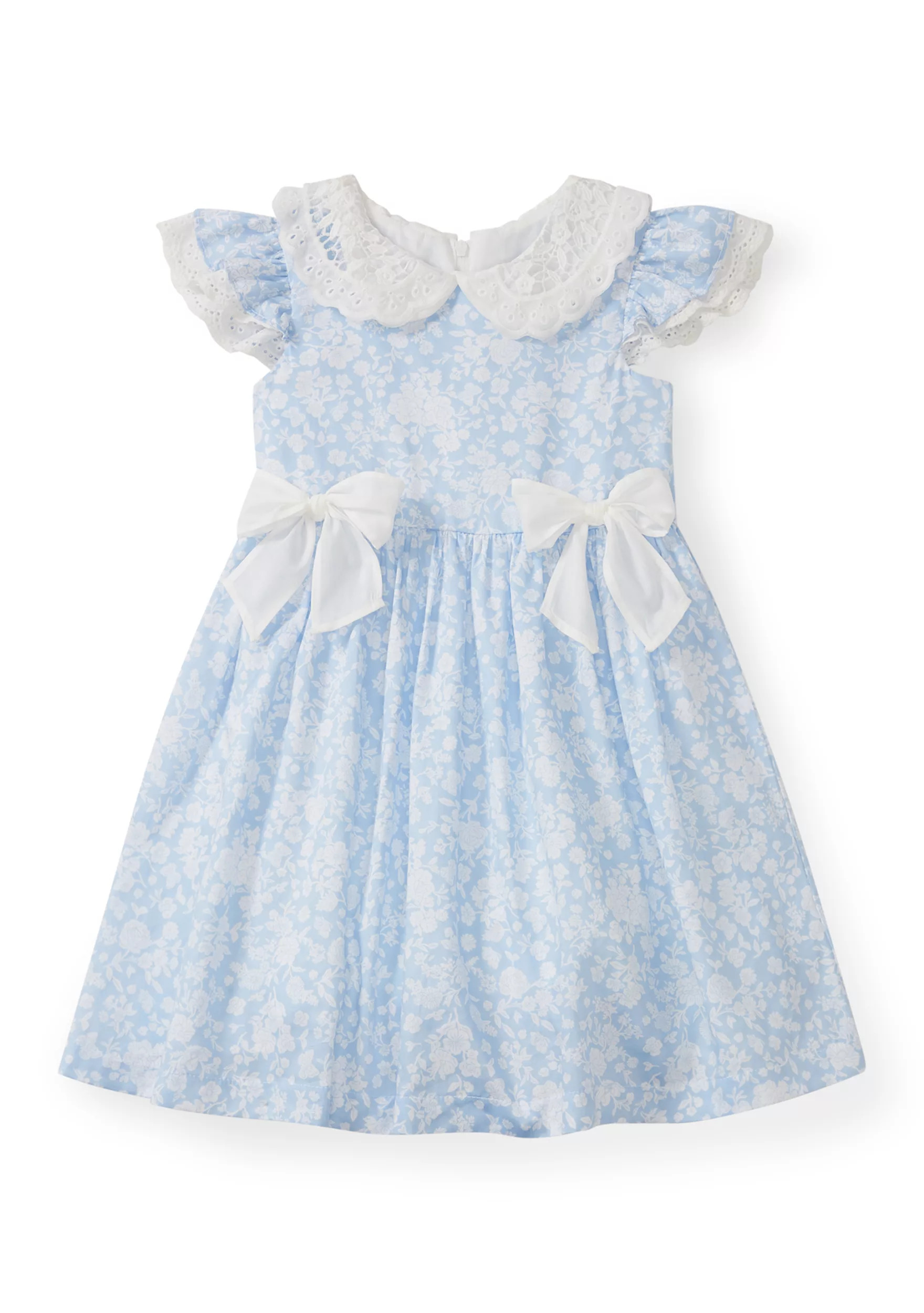 Toddler Girls Flared Sleeve Peter Pan Collar Dress | Belk