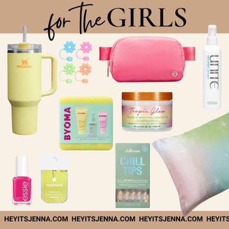 Gift ideas and favorite recent purchases for the girls tweens
Silk pillowcase and Lululemon everywhere belt bag and new hut and byoma at target skincare finds 
