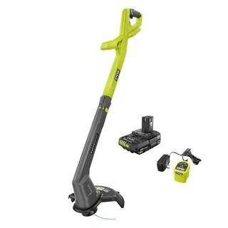 RYOBI ONE+ 18V 10 in. Cordless Battery String Trimmer/Edger with 2.0 Ah Battery and Charger PCLST... | The Home Depot