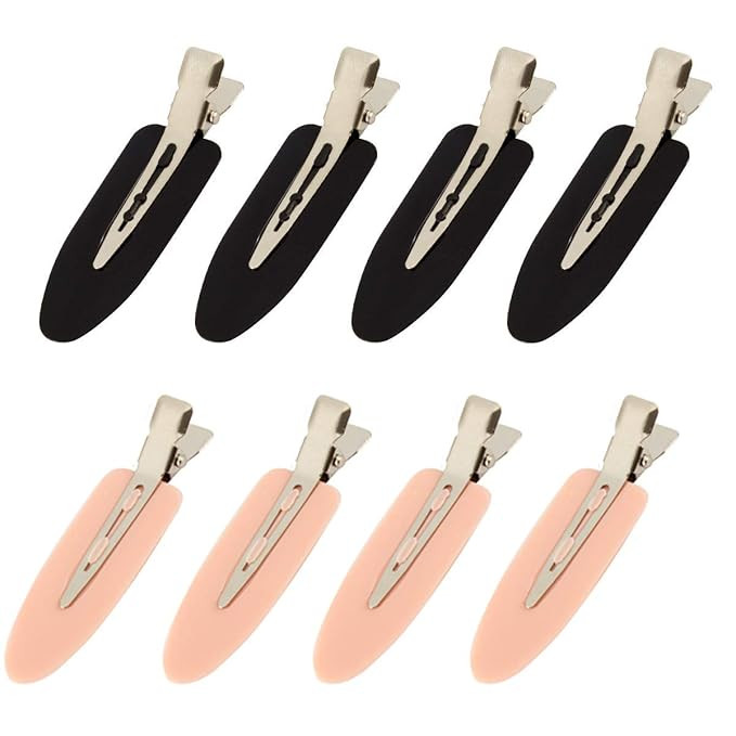 8 pieces No Bend Hair Clips, No Crease Hair Clips, Pin Curl Clips, Makeup Hair Clips for Hairstyl... | Amazon (US)