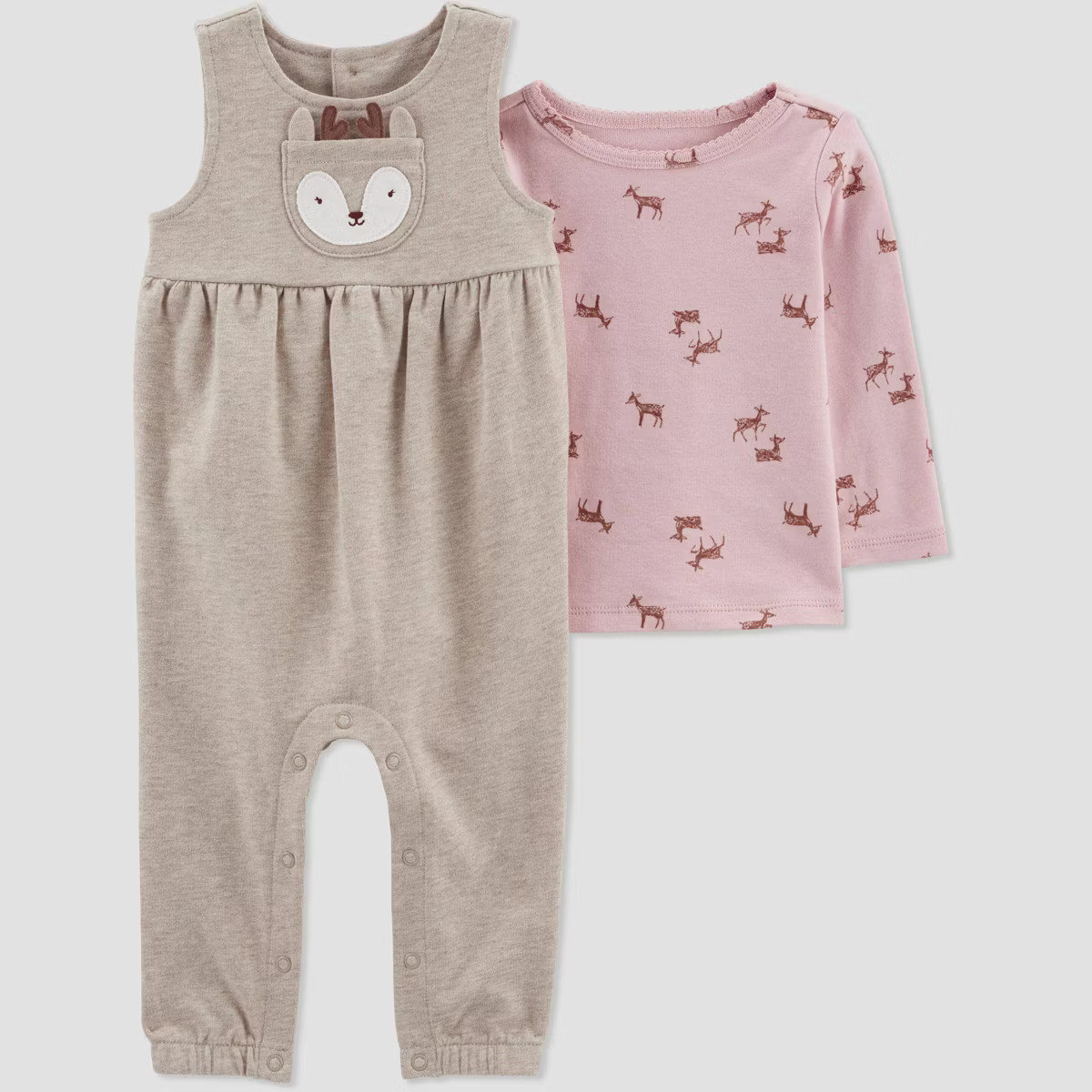 Carter's Just One You®️ Baby Girls' Deer Top & Overalls Set - Brown | Target