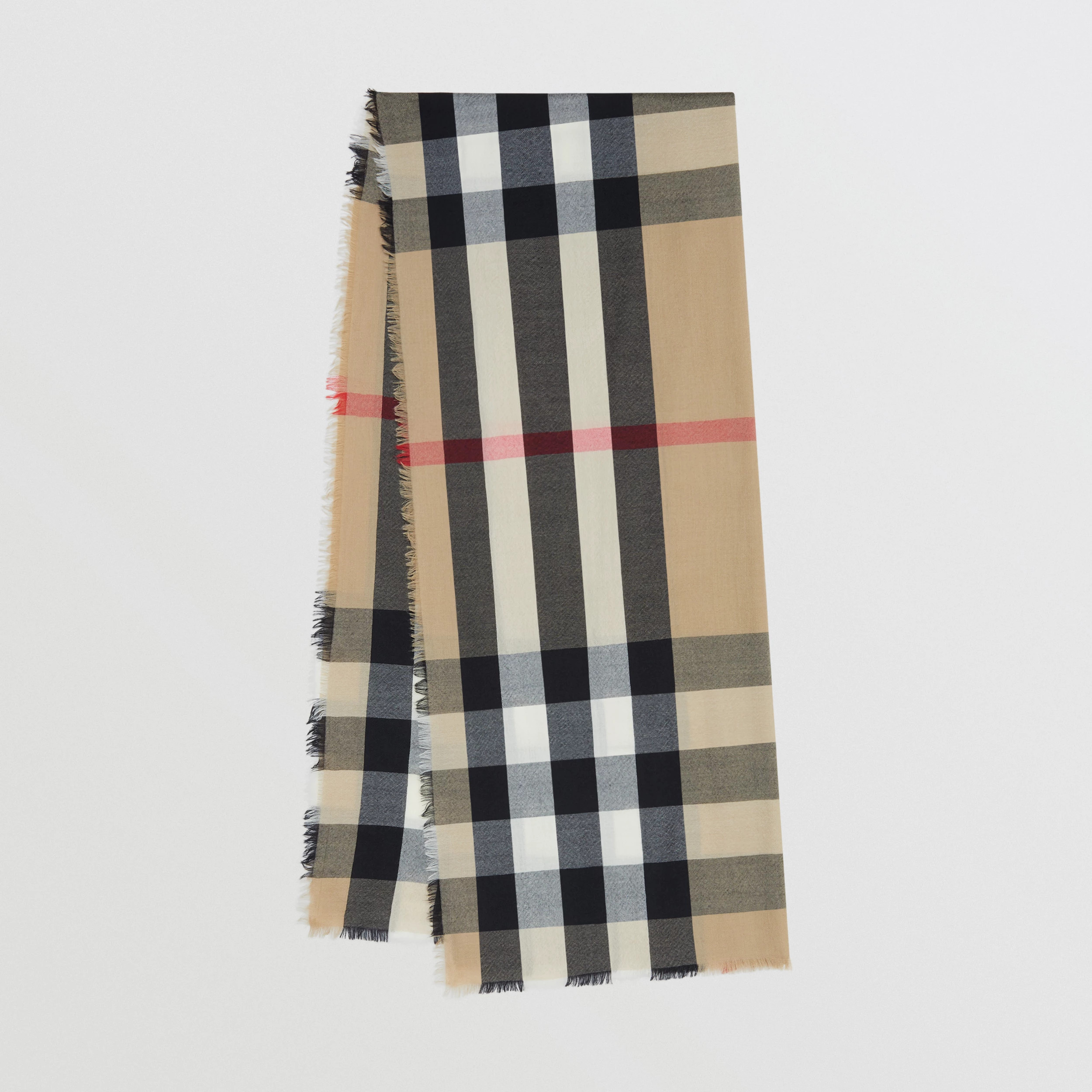 Lightweight Check Cashmere Scarf in Archive Beige | Burberry® Official | Burberry (US)