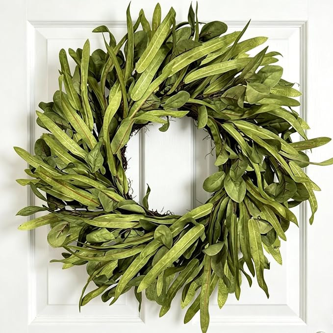 Summer Wreaths for Front Door 24 Inch, Green Willow and Large Eucalyptus Greenery Wreath, Artific... | Amazon (US)