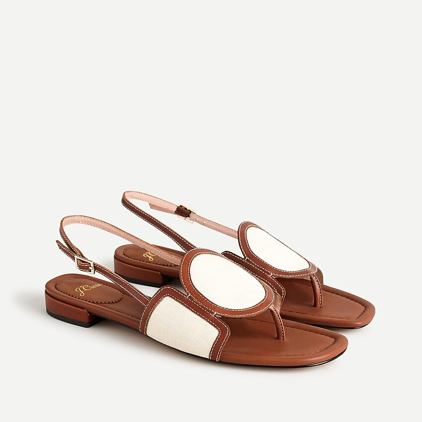 Abbie sandals with geometric canvas strap | J. Crew US