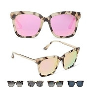 DIFF Bella Oversized Square Sunglasses for Women | Designer Tortoise Frames | 100% UV Protection | Amazon (US)