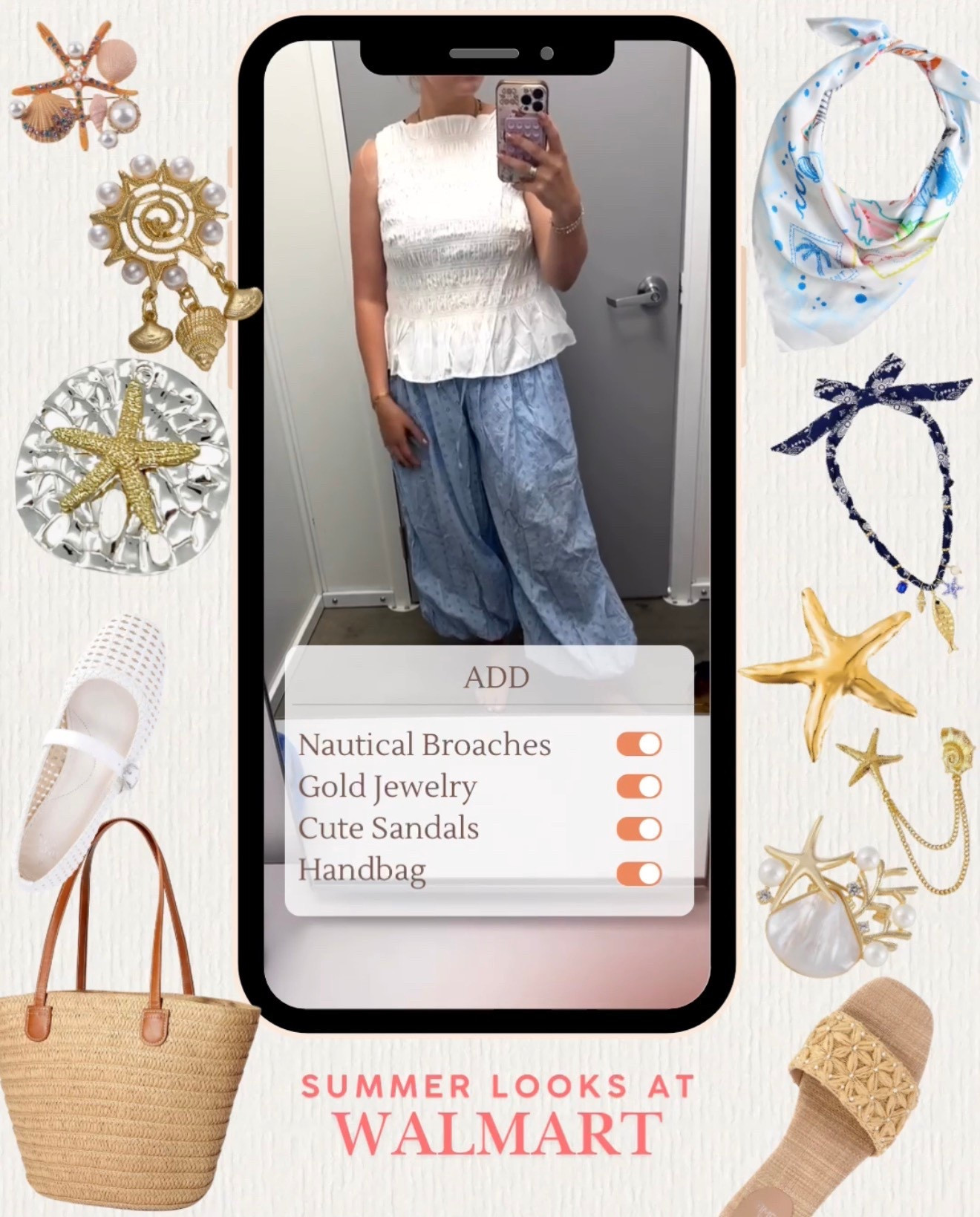 POV: you went to Walmart for one thing and left with a whole nautical summer aesthetic ⚓️🤍

Blazer + brooches = instantly elevated
Woven bag + gold jewelry = coastal chic without trying
And don’t even get me started on these sandals…

Everything is giving effortless Hamptons energy on a Walmart budget ✨

#WalmartFinds #NauticalStyle #SummerOutfits #AffordableFashion #LTKFinds #LTKStyle #CoastalVibes #MomStyle #SummerHaul #StyleOnABudget

#LTKootd #LTKFestival #LTKTravel