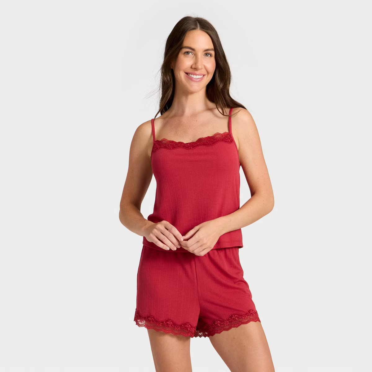Women's Variegated Rib Tank and Shorts Pajama Set - Auden™ | Target