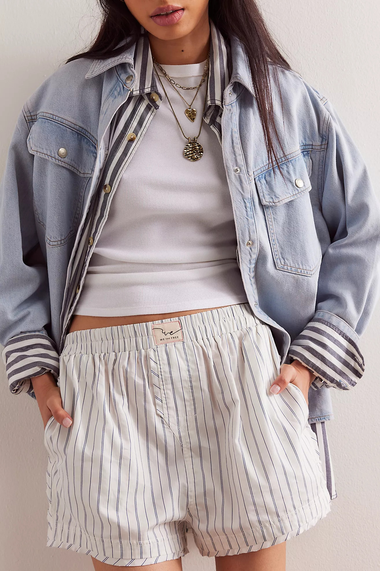 We The Free Day To Day Striped Boxers | Free People (Global - UK&FR Excluded)