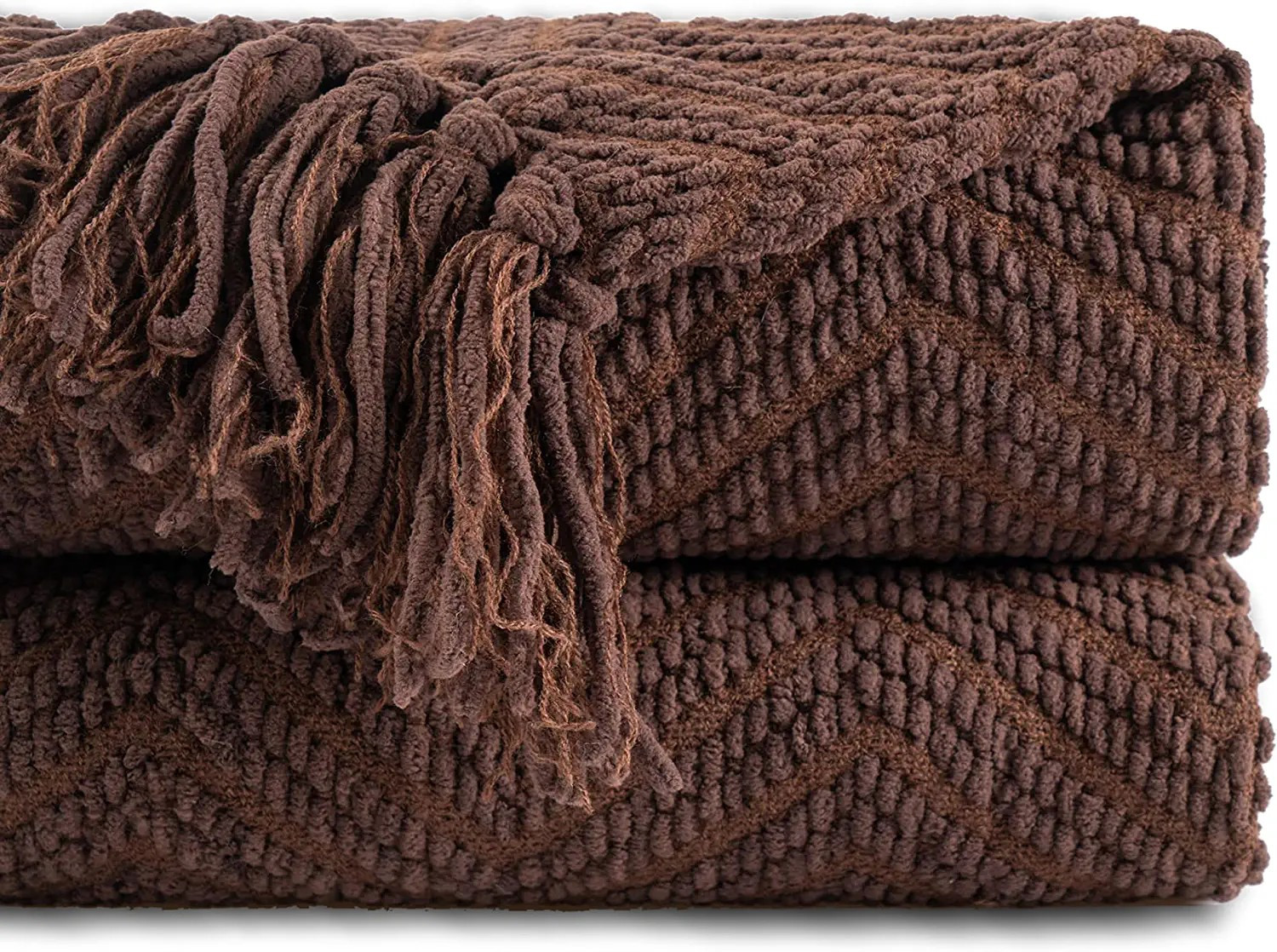 Amazon.com: BATTILO HOME Dark Brown Throw Blanket for Couch, Super Soft Cozy Warm Chocolate Throw... | Amazon (US)