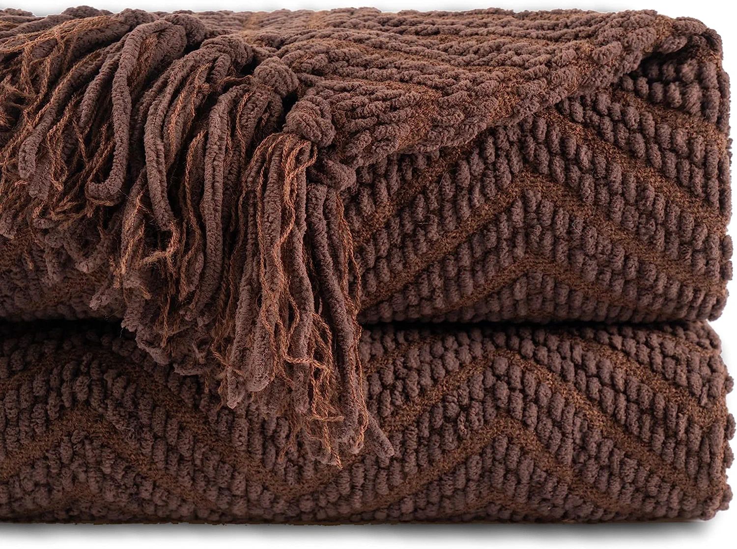 Amazon.com: BATTILO HOME Dark Brown Throw Blanket for Couch, Super Soft Cozy Warm Chocolate Throw... | Amazon (US)