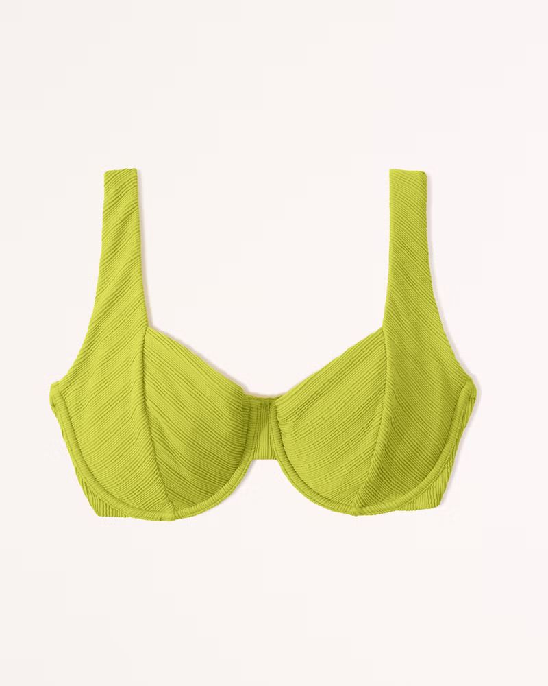 Curve Love Seamed Underwire Bikini Top | Abercrombie & Fitch (US)
