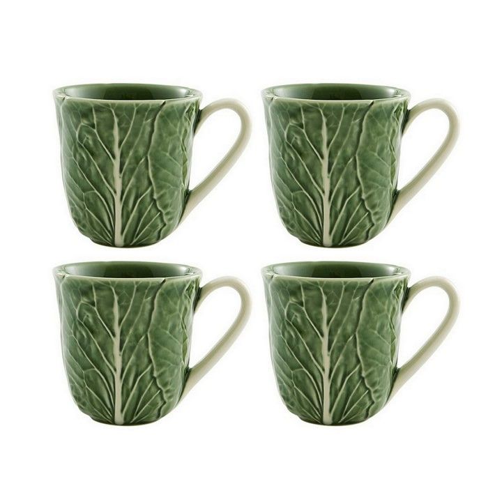 Bordallo Pinheiro Cabbage Mugs, Set of 4 | Williams-Sonoma