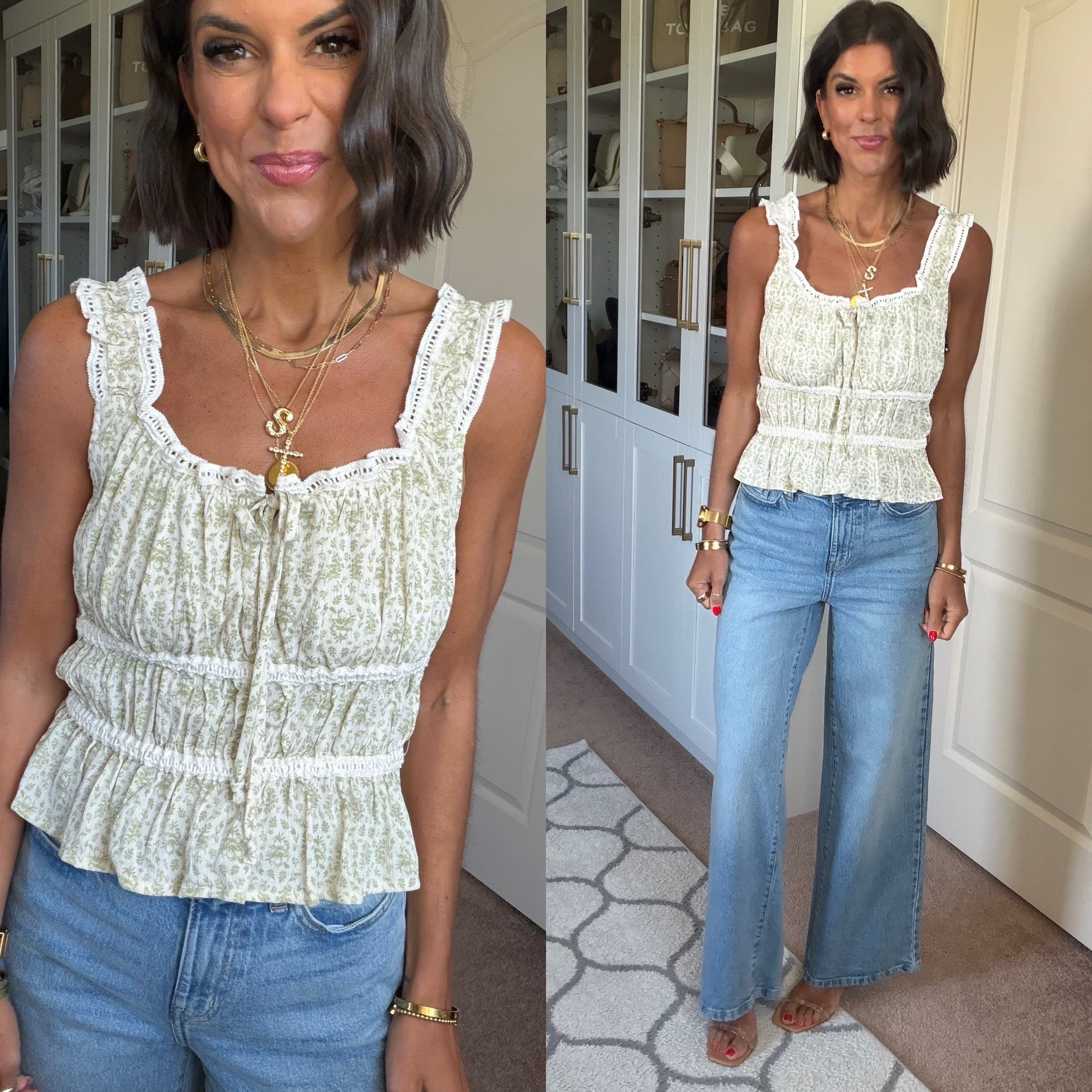 I love this new Walmart tank! Size small.
Jeans fit tts, size down if in between. I’m in the long length and I’m 5’5 for reference 

#LTKootd #LTKmomlife #LTKgrwm